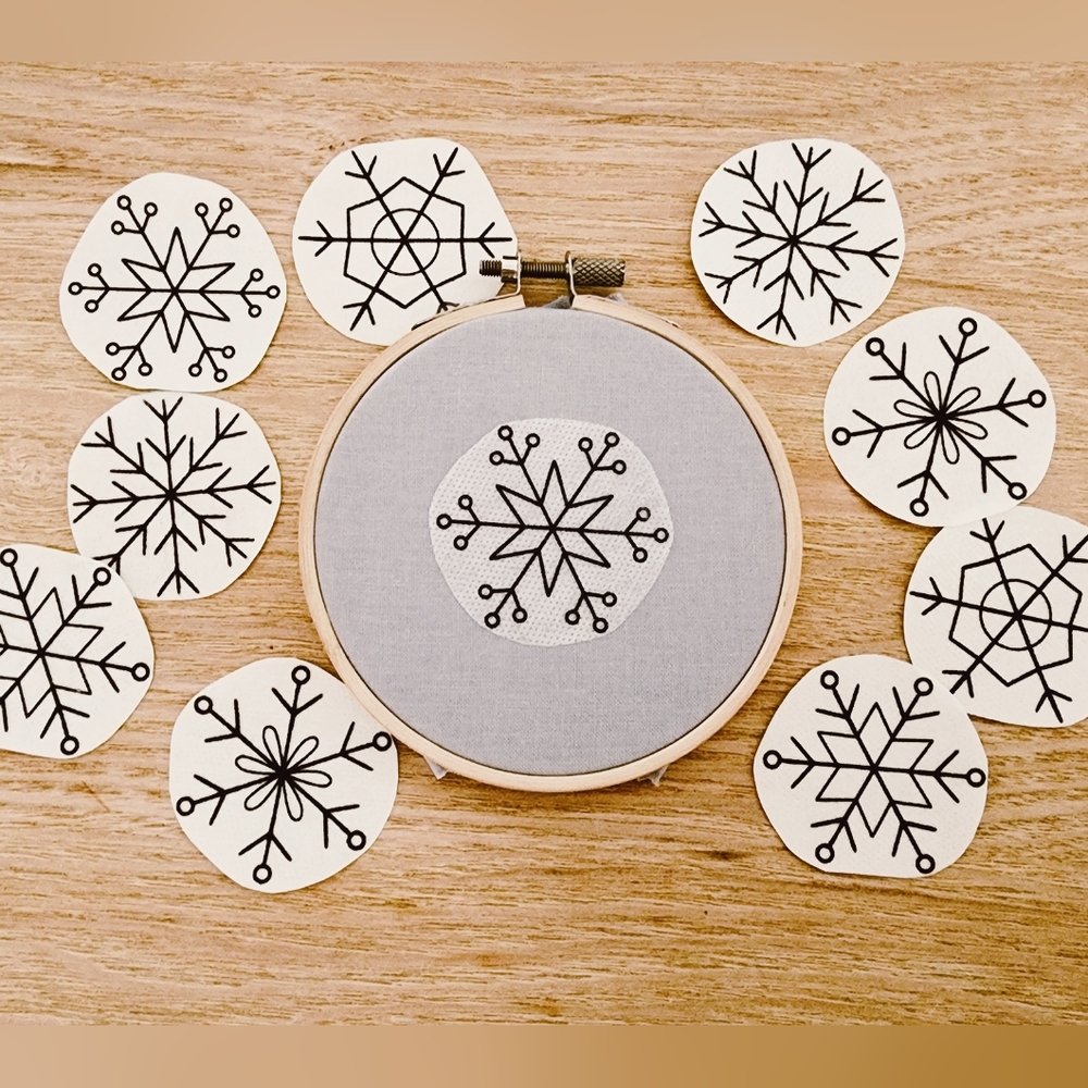 Embroidery snowflake patterns